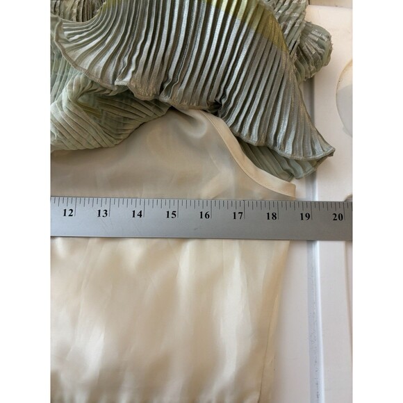 Vintage Jeanne Marc Designer Gown Dress 4/6 Accordion Pleated Art Deco Ethereal - Picture 9 of 16